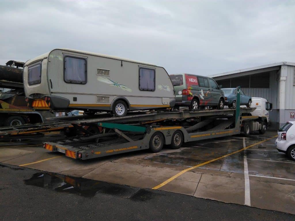 Towing a Caravan Across Country