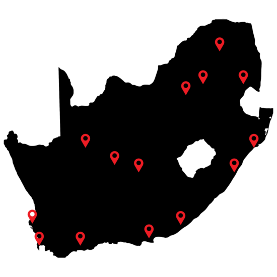 Map of all transport locations